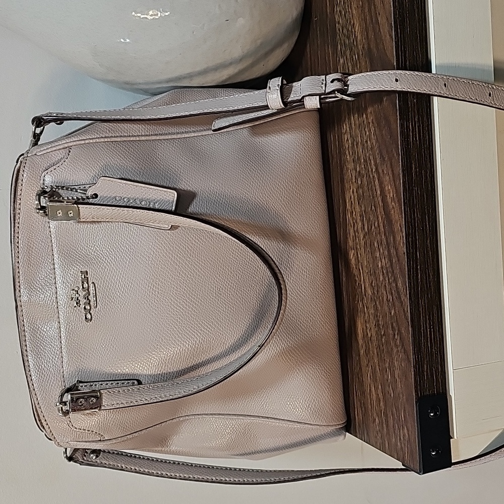 Coach Beige Leather Minetta Satchel